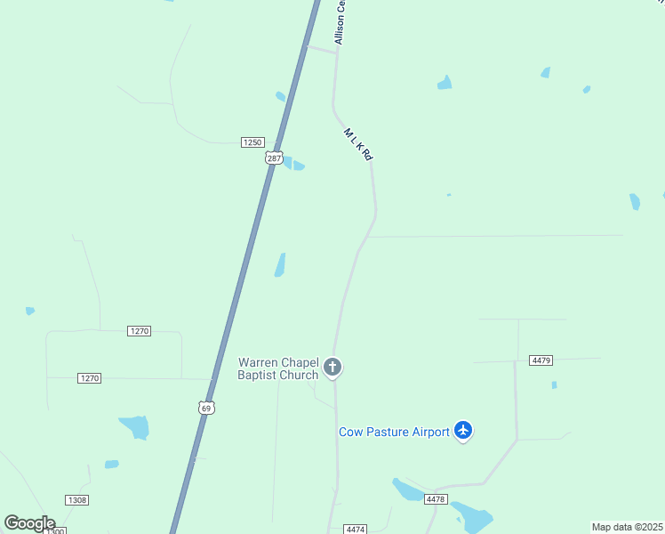 map of restaurants, bars, coffee shops, grocery stores, and more near 870 County Road 4470 in Warren