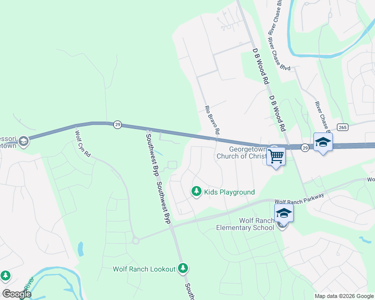 map of restaurants, bars, coffee shops, grocery stores, and more near 228 Flint Mountain Road in Georgetown