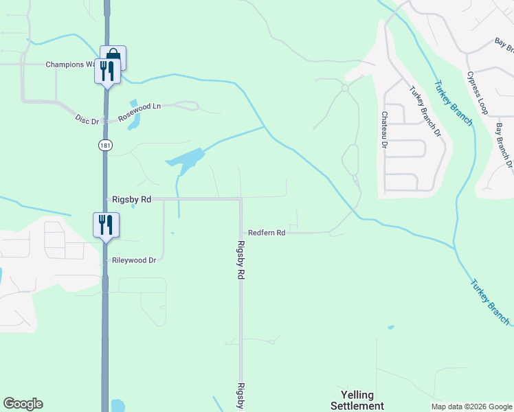 map of restaurants, bars, coffee shops, grocery stores, and more near 27968 Rigsby Road in Daphne