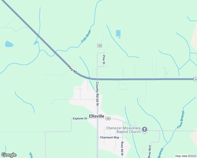 map of restaurants, bars, coffee shops, grocery stores, and more near 13501 U.S. 90 in Loxley