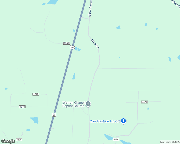 map of restaurants, bars, coffee shops, grocery stores, and more near 870 County Road 4470 in Warren