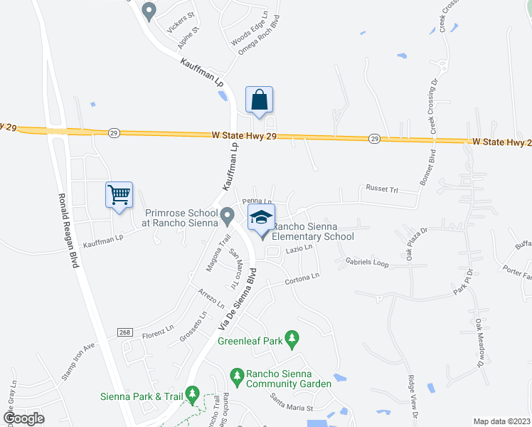 map of restaurants, bars, coffee shops, grocery stores, and more near 732 Bonnet Boulevard in Georgetown