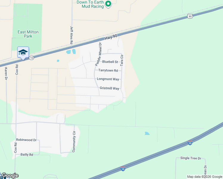 map of restaurants, bars, coffee shops, grocery stores, and more near 8943 Gristmill Way in Milton