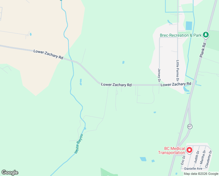 map of restaurants, bars, coffee shops, grocery stores, and more near 7970 Lower Zachary Road in Zachary