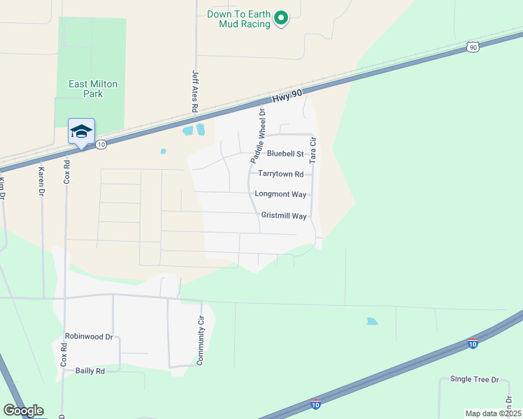 map of restaurants, bars, coffee shops, grocery stores, and more near 5538 Paddle Wheel Drive in Milton
