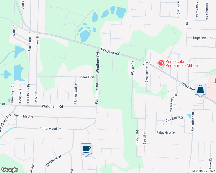 map of restaurants, bars, coffee shops, grocery stores, and more near 5774 Windham Road in Milton