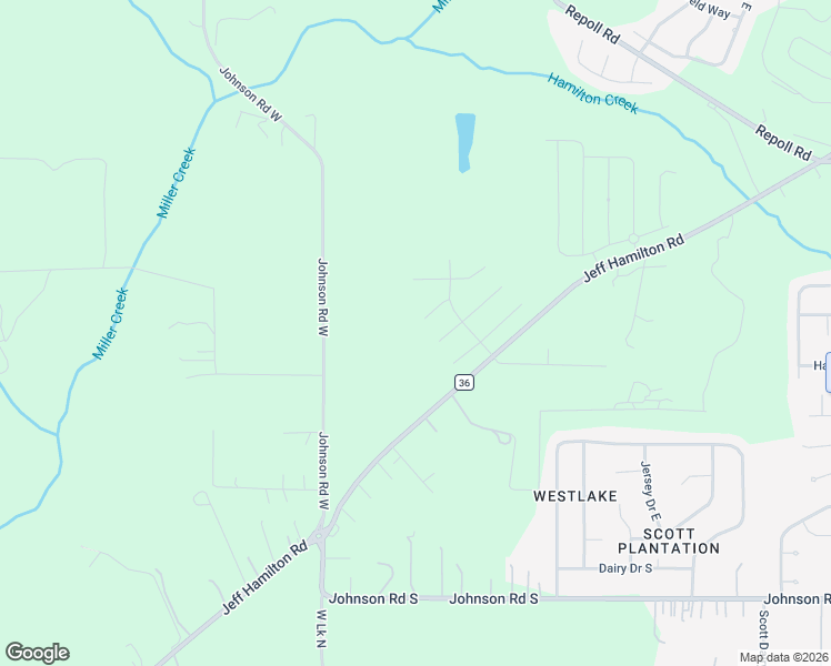 map of restaurants, bars, coffee shops, grocery stores, and more near 10200 County Road 36 in Mobile