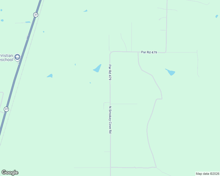 map of restaurants, bars, coffee shops, grocery stores, and more near North Smokey Cove Road in Beauregard Parish