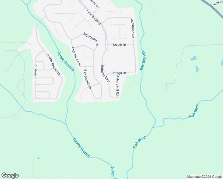 map of restaurants, bars, coffee shops, grocery stores, and more near 189 Robbins Boulevard in Daphne