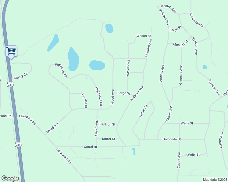 map of restaurants, bars, coffee shops, grocery stores, and more near Largo Street in Alford