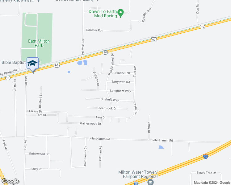 map of restaurants, bars, coffee shops, grocery stores, and more near 8915 Longmont Way in Milton
