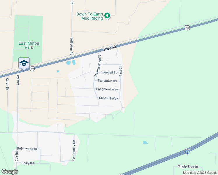 map of restaurants, bars, coffee shops, grocery stores, and more near 8955 Longmont Way in Milton