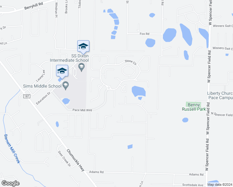 map of restaurants, bars, coffee shops, grocery stores, and more near 5462 Turbine Way in Pace