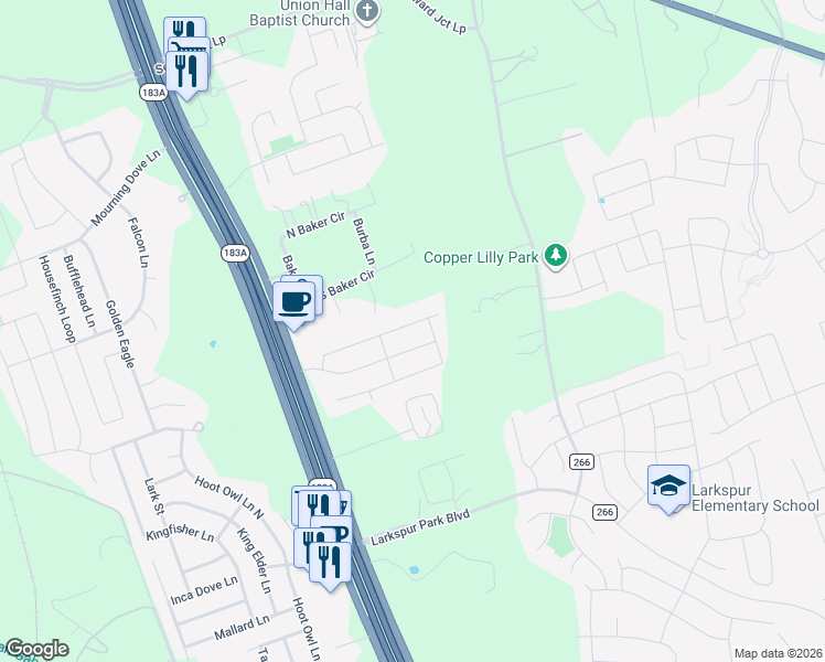 map of restaurants, bars, coffee shops, grocery stores, and more near 240 Syrah Court in Leander