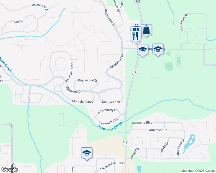 map of restaurants, bars, coffee shops, grocery stores, and more near 200-202 E Larosa Cir in Daphne