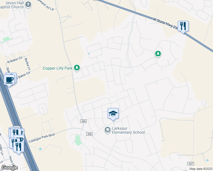 map of restaurants, bars, coffee shops, grocery stores, and more near 312 Majestic Cedar Court in Liberty Hill