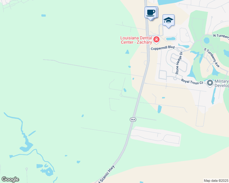 map of restaurants, bars, coffee shops, grocery stores, and more near 463 Zimmerman Road in Zachary