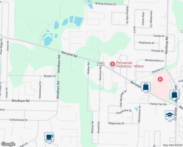 map of restaurants, bars, coffee shops, grocery stores, and more near 5524 Walker Road in Milton