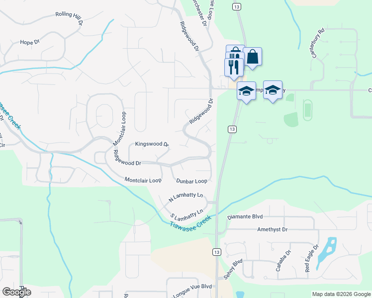 map of restaurants, bars, coffee shops, grocery stores, and more near 200 East Larosa Circle in Daphne