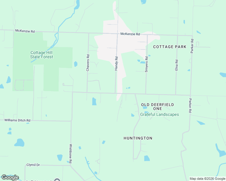 map of restaurants, bars, coffee shops, grocery stores, and more near 1761 Handy Road in Cantonment