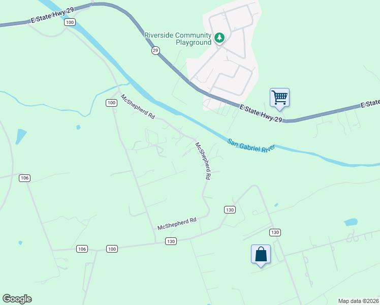 map of restaurants, bars, coffee shops, grocery stores, and more near 20204 McShepherd Road in Georgetown