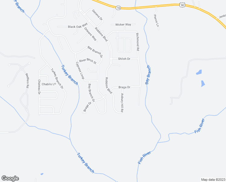 map of restaurants, bars, coffee shops, grocery stores, and more near 126 Braga Drive in Daphne