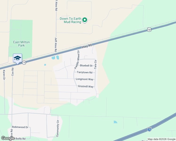 map of restaurants, bars, coffee shops, grocery stores, and more near 8950 Tarrytown Road in Milton