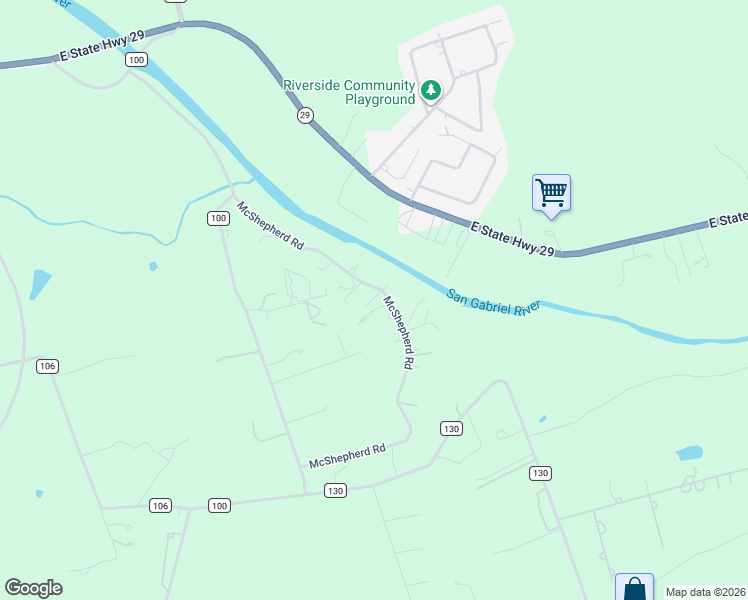 map of restaurants, bars, coffee shops, grocery stores, and more near 20204 McShepherd Road in Georgetown