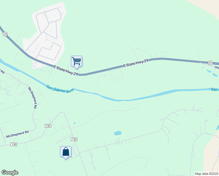 map of restaurants, bars, coffee shops, grocery stores, and more near 8000 Texas 29 in Georgetown