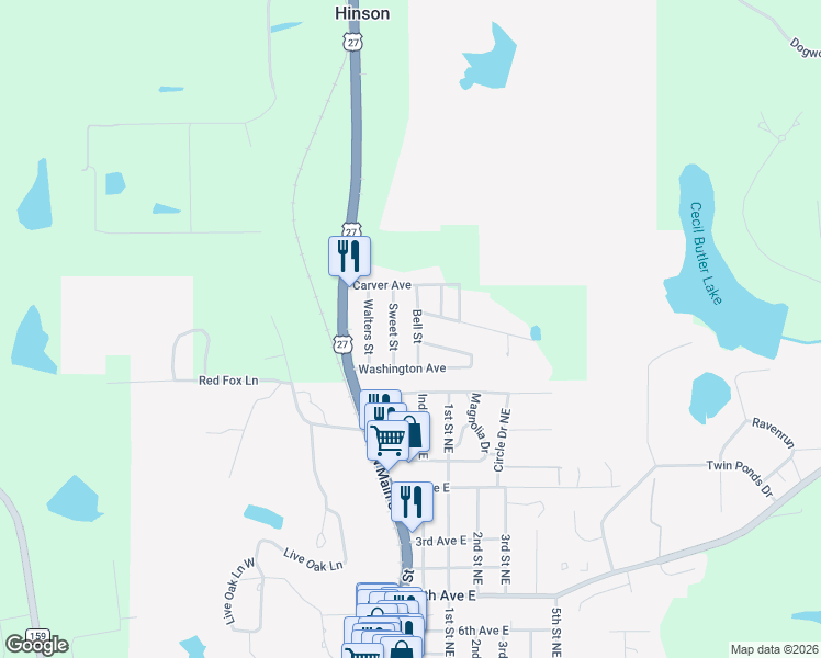 map of restaurants, bars, coffee shops, grocery stores, and more near 45 Sweet Street in Havana