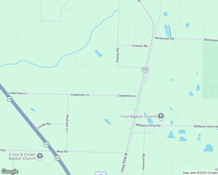 map of restaurants, bars, coffee shops, grocery stores, and more near Hazelnut Drive in Escambia County