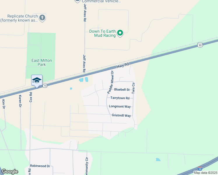 map of restaurants, bars, coffee shops, grocery stores, and more near 5625 Paddle Wheel Drive in Milton