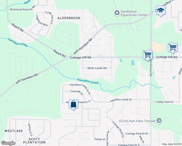map of restaurants, bars, coffee shops, grocery stores, and more near 9650 Nottingham Court in Mobile
