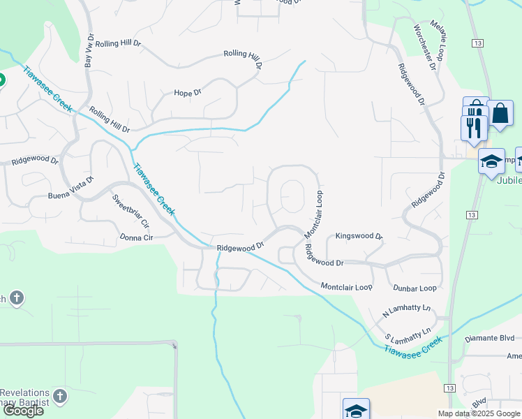 map of restaurants, bars, coffee shops, grocery stores, and more near 103 Straford Court in Daphne