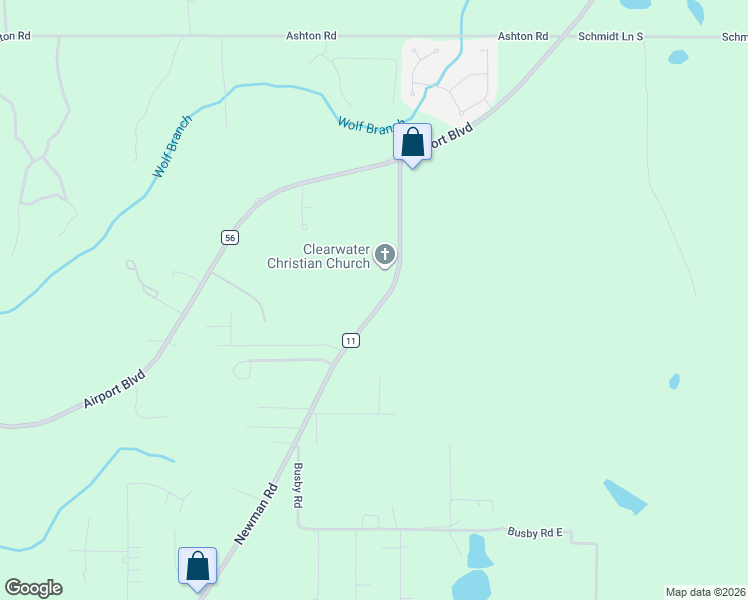 map of restaurants, bars, coffee shops, grocery stores, and more near 2594-2708 Newman Road in Mobile