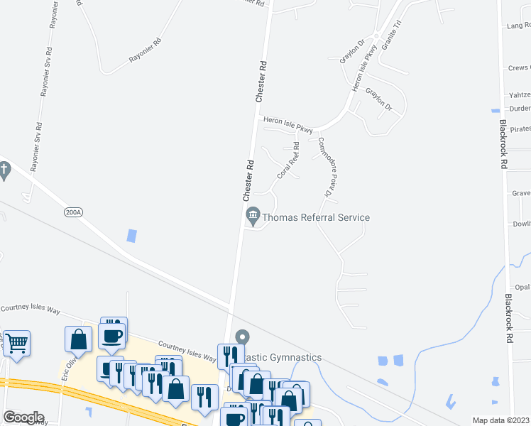 map of restaurants, bars, coffee shops, grocery stores, and more near 96063 Aqua Vista Court in Yulee