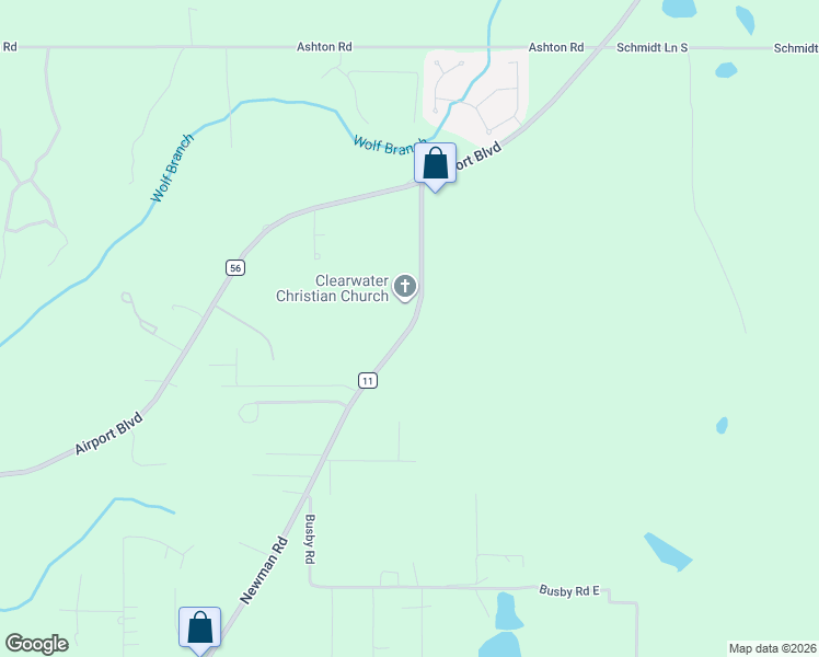 map of restaurants, bars, coffee shops, grocery stores, and more near 2594 Newman Road in Mobile