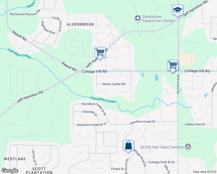 map of restaurants, bars, coffee shops, grocery stores, and more near 9650 Nottingham Ct in Mobile