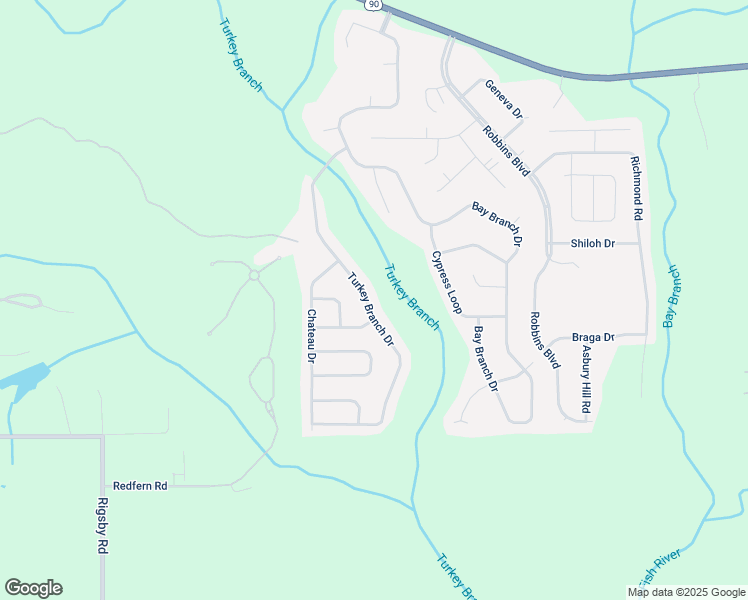 map of restaurants, bars, coffee shops, grocery stores, and more near 28278 Turkey Branch Drive in Daphne