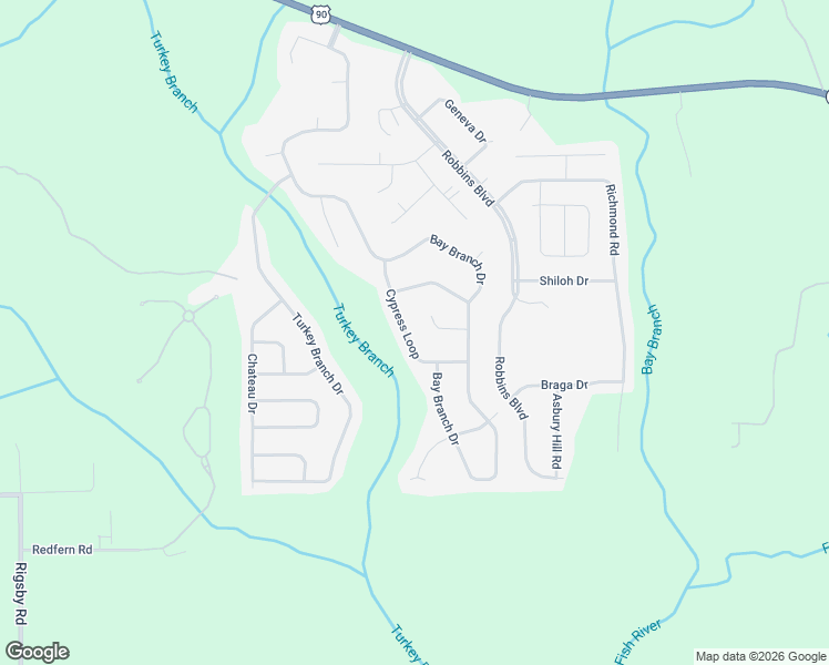 map of restaurants, bars, coffee shops, grocery stores, and more near 28306 Cypress Loop in Daphne