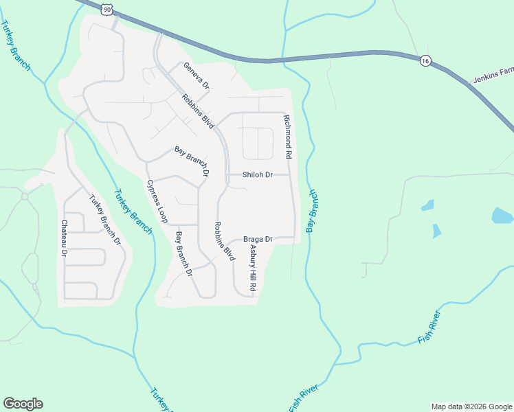 map of restaurants, bars, coffee shops, grocery stores, and more near 120 Shiloh Drive in Daphne