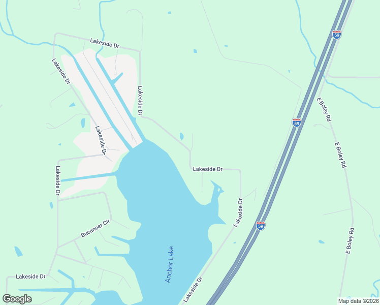 map of restaurants, bars, coffee shops, grocery stores, and more near 529-635 Lakeside Drive in Carriere