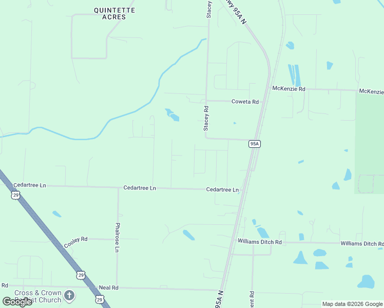 map of restaurants, bars, coffee shops, grocery stores, and more near 1900 Cedar Park Drive in Cantonment