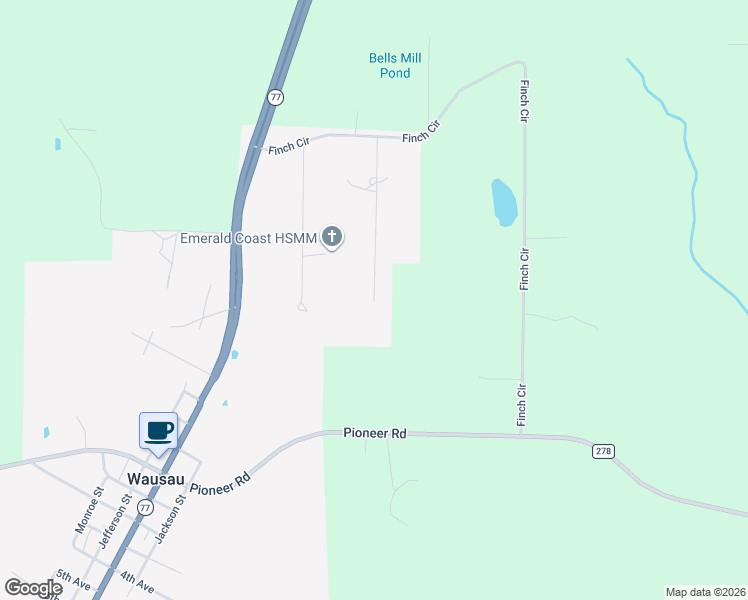 map of restaurants, bars, coffee shops, grocery stores, and more near 2547 Oid Drive in Chipley