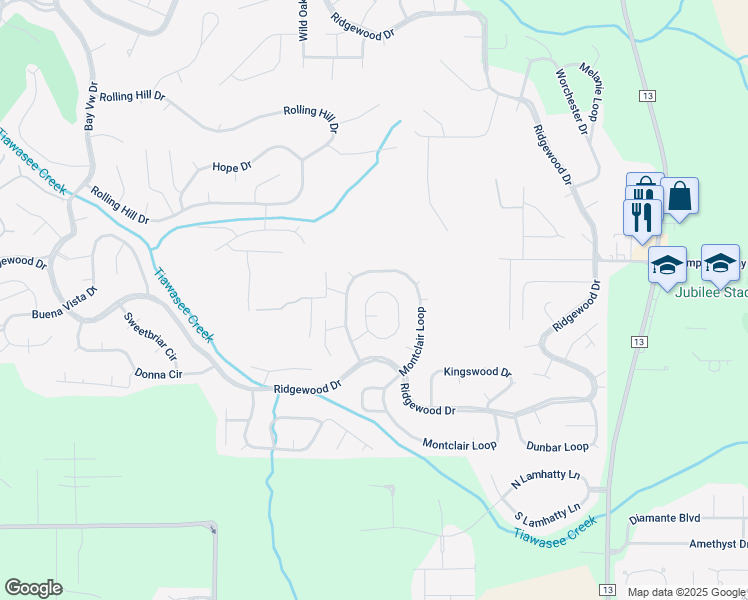 map of restaurants, bars, coffee shops, grocery stores, and more near 208 Maplewood Loop in Daphne