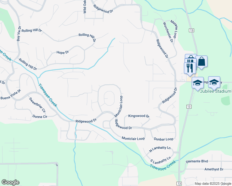 map of restaurants, bars, coffee shops, grocery stores, and more near 229 Maplewood Loop in Daphne