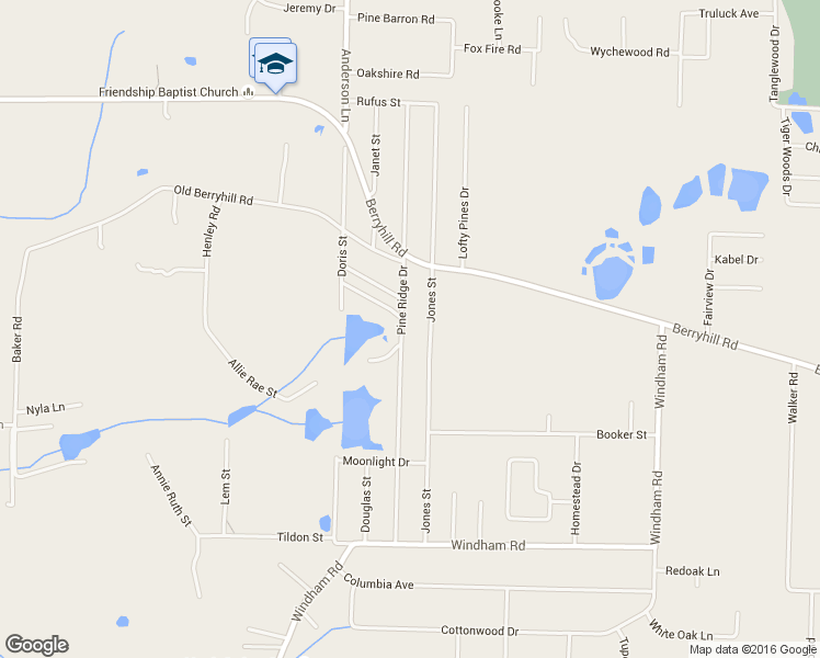 map of restaurants, bars, coffee shops, grocery stores, and more near 5590 Pine Ridge Drive in Milton