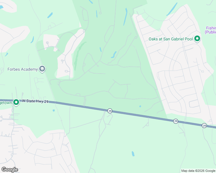 map of restaurants, bars, coffee shops, grocery stores, and more near 105 Blue Heron Lane in Georgetown