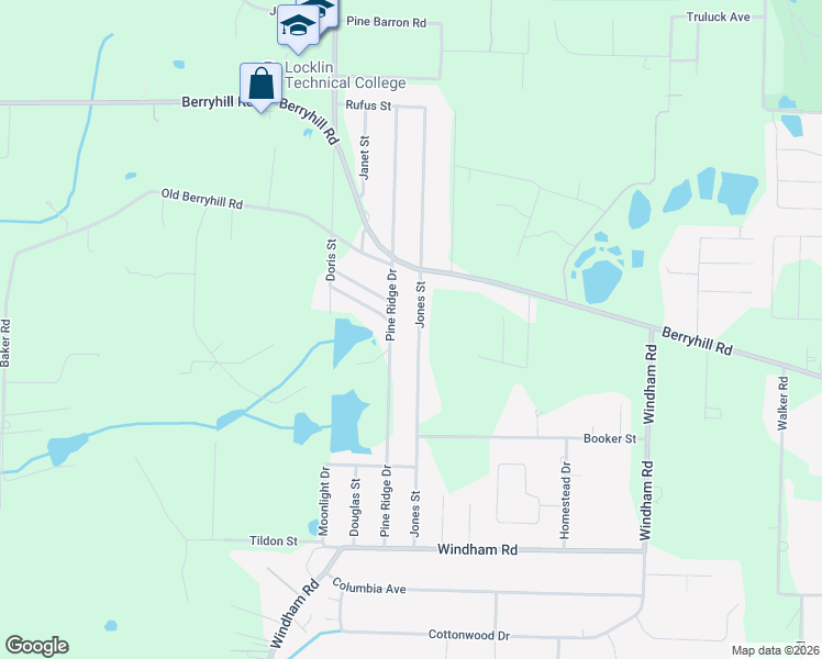 map of restaurants, bars, coffee shops, grocery stores, and more near 5590 Pine Ridge Drive in Milton
