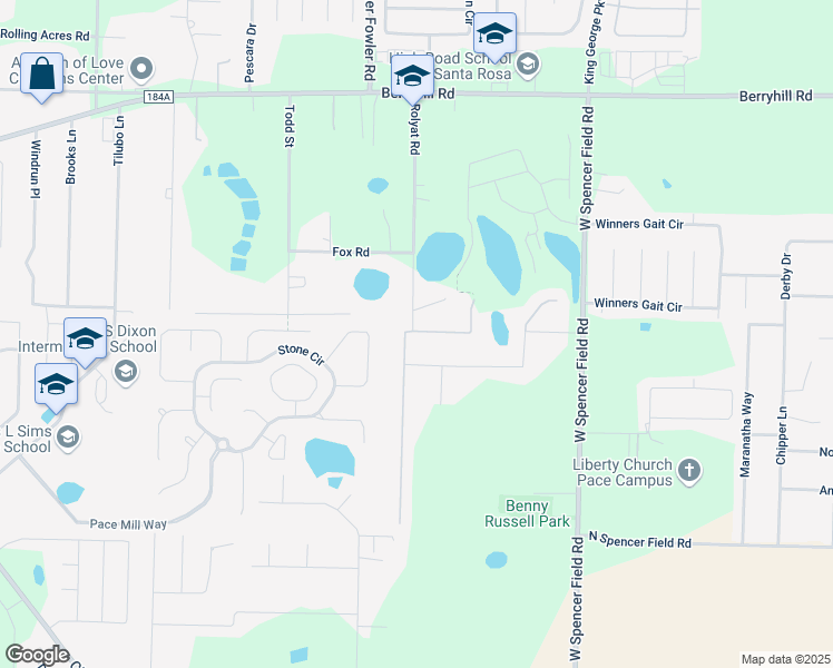 map of restaurants, bars, coffee shops, grocery stores, and more near Rolyat Road in Milton